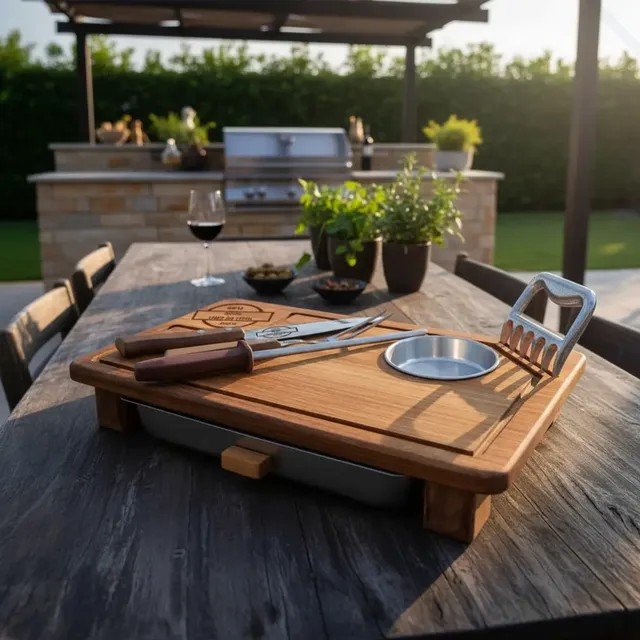 Kit Churrasco Tramontina com Tábua e Gaveta