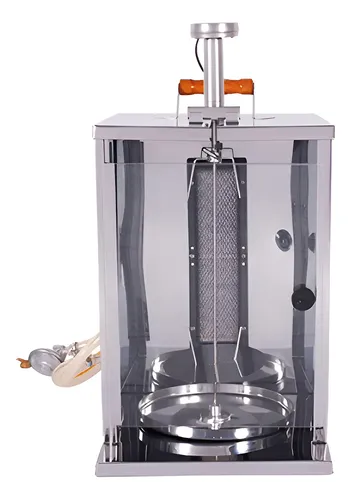 Churras Grill Espeto Elétrico Com Porta De Vidro A Gás